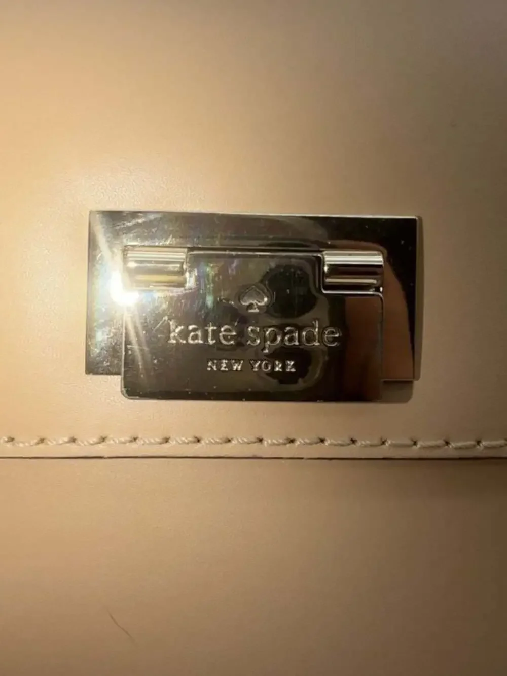 Kate Spade Harwood Place Sinclair Tan Leather Satchel Handbag